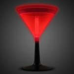 9 oz. Light Up Glow Martini Glass - Red