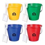 9" Pails with Shovel - Assorted Colors