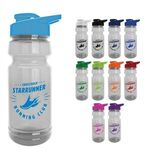 Buy Custom Trainer Clear Sports Bottles with Drink Thru Lid 24 oz