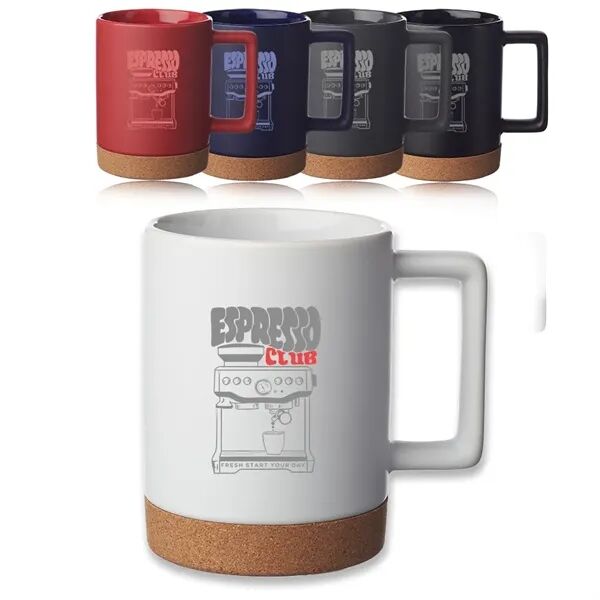 Main Product Image for Custom Logo Caldwell Cork Base Ceramic Mugs 15 oz.
