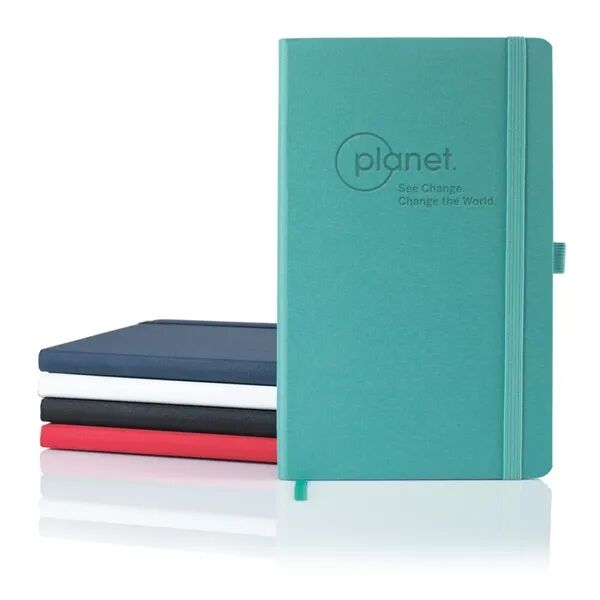 Main Product Image for Debossed Oceano ECO rPET Medio Lined Recycled White Page Journal