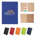 Buy Custom Logo Theo Recycled PU Notebook With Sticky Notes
