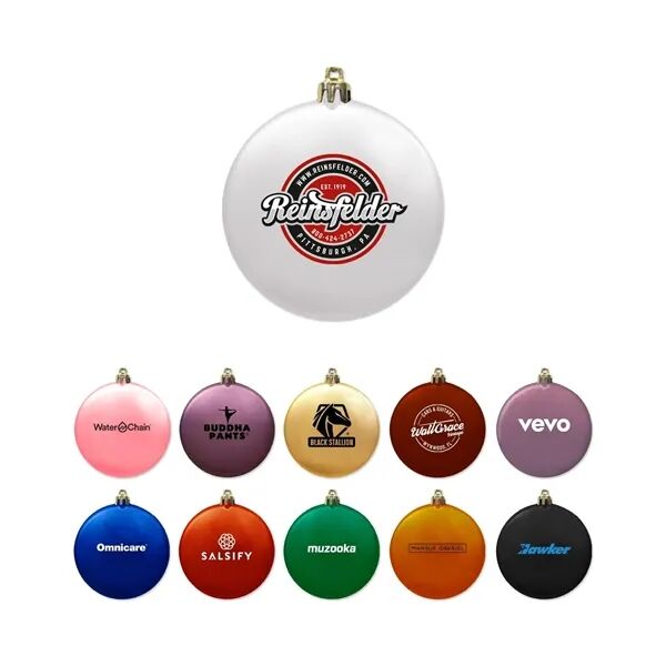 Main Product Image for Custom Printed Satin Finish Flat Shatterproof Ornament 3"