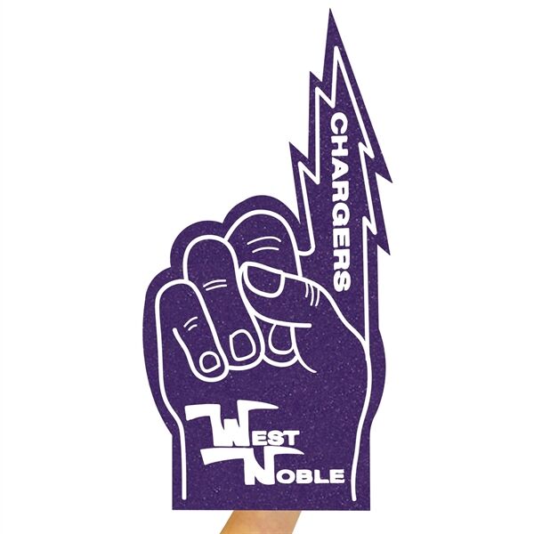Main Product Image for Custom Logo Lightning Bolt Foam Finger 19" 