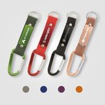 Buy Laser Engraved Strap Happy Carabiner Keychain
