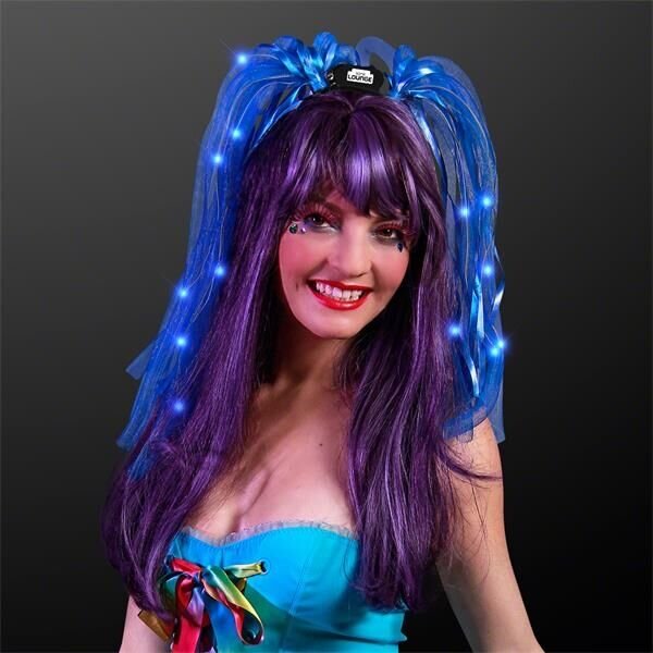 Main Product Image for Light Up Hair Noodle Headband - Blue