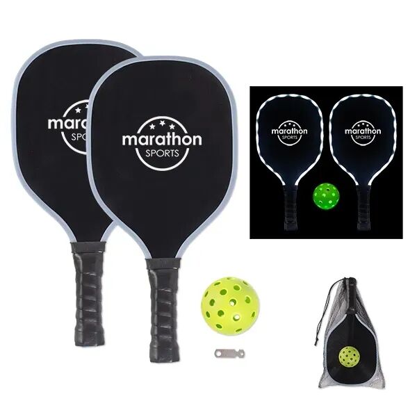 Main Product Image for Custom Printed LED Pickleball Set and Glow in the Dark Ball