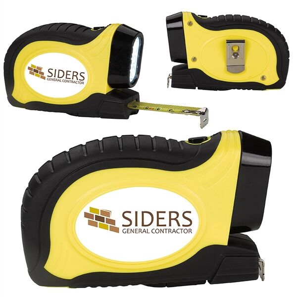 Main Product Image for Custom Printed Tape Measure with LED Flashlight