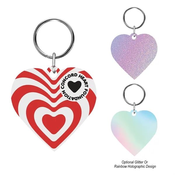 Main Product Image for Custom Printed Full Color Acrylic Key Tag - Heart