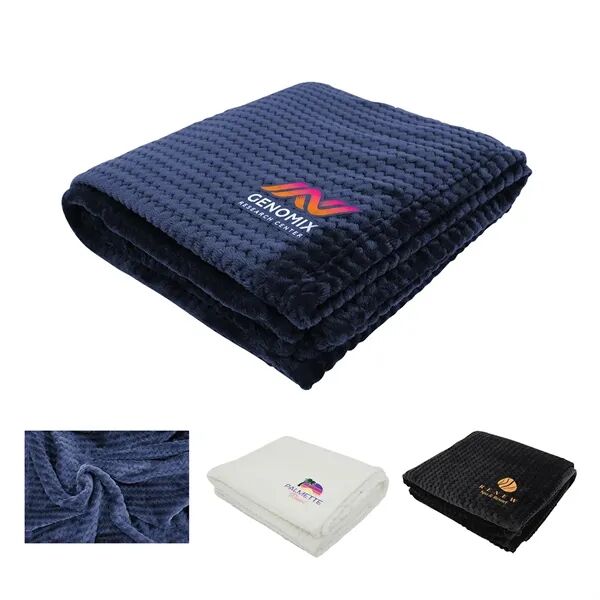 Main Product Image for Custom Printed Snuggle Up Soft-Textured Blanket