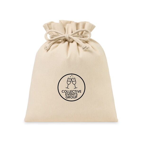 Main Product Image for Custom Printed Canvas Drawstring Gift Bag - Large