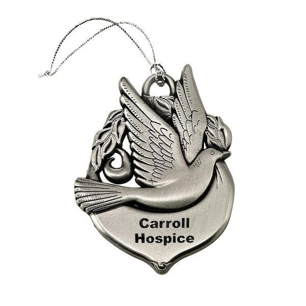 Main Product Image for Custom Printed Pewter Finish Dove Ornament