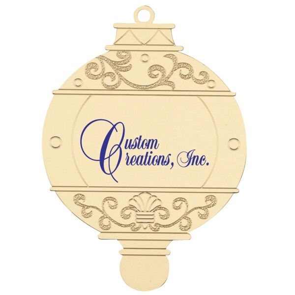 Main Product Image for Custom Printed Gold Bulb Shape Ornament