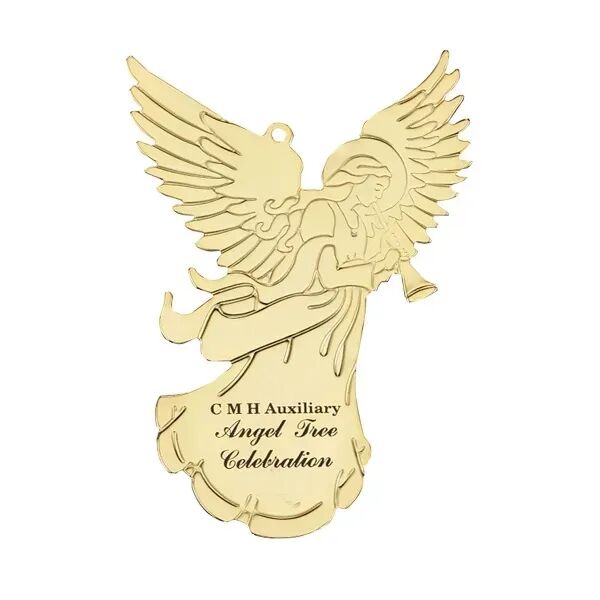Main Product Image for Custom Printed Gold Angel Ornament
