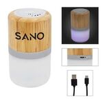 Buy Custom Printed Bamboo Wireless Light Up Speaker 2.0