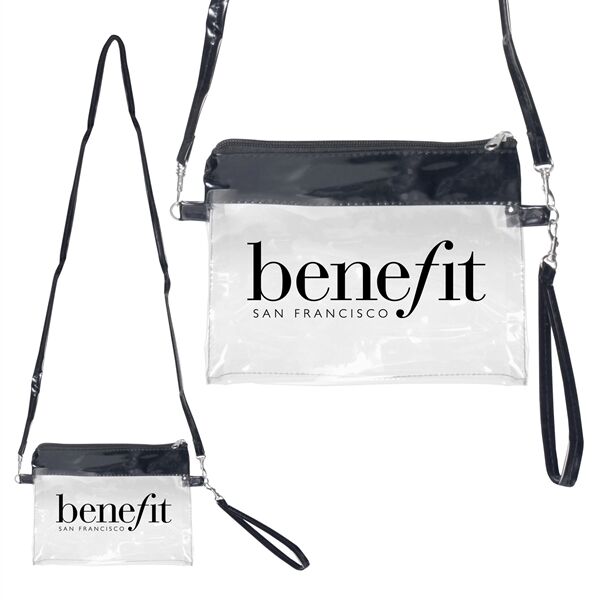 Main Product Image for Custom Printed Bag - Clear PVC Sling-Over Pouch