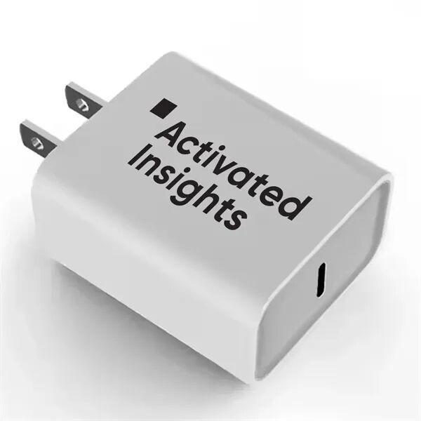 Main Product Image for Custom Printed 1 Port UL Type C Fast Charging Wall Charger