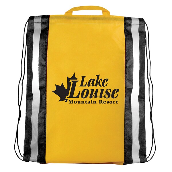 Main Product Image for Custom Printed Reflective Drawstring Backpack