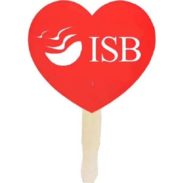 Main Product Image for Custom Printed Heart Shape Hand Fan
