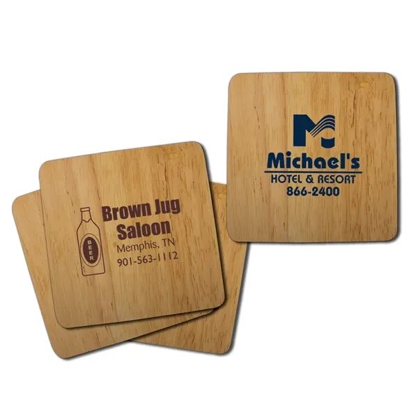 Main Product Image for Branded Table Saver Bamboo Coaster