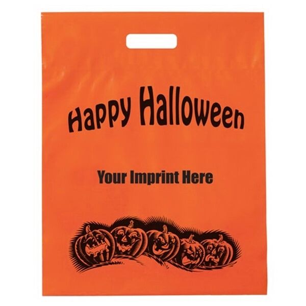 Main Product Image for Imprinted Halloween Plastic Die Cut/Orange - Pumpkin Row
