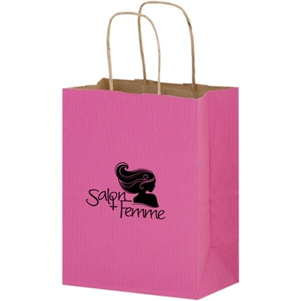 Main Product Image for Custom Logo Breast Cancer Awareness Pink Matte Shopper Bag