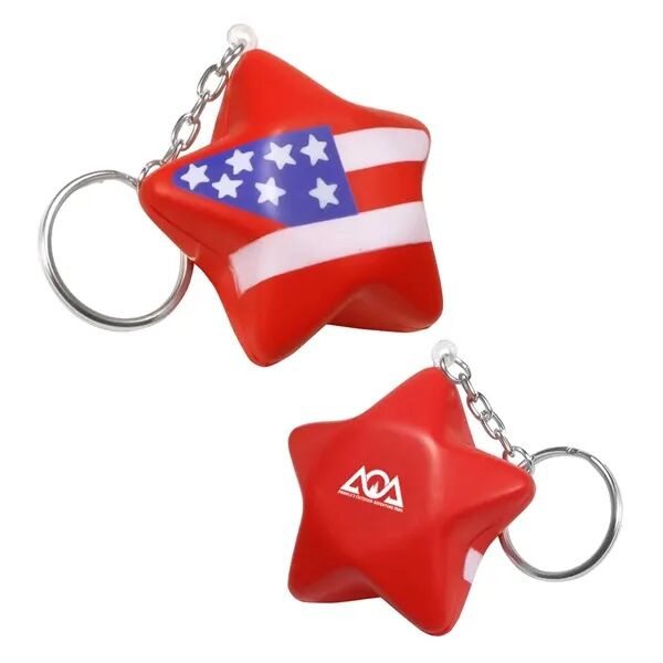 Main Product Image for Imprinted Patriotic Star Stress Reliever Keychain