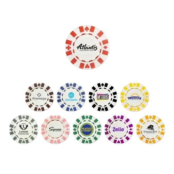 Main Product Image for Custom Printed Casino Style Clay Poker Chip