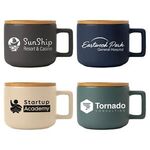 Buy Custom Printed Cafe Virtuoso Ceramic Mug with Bamboo Lid 12 Oz