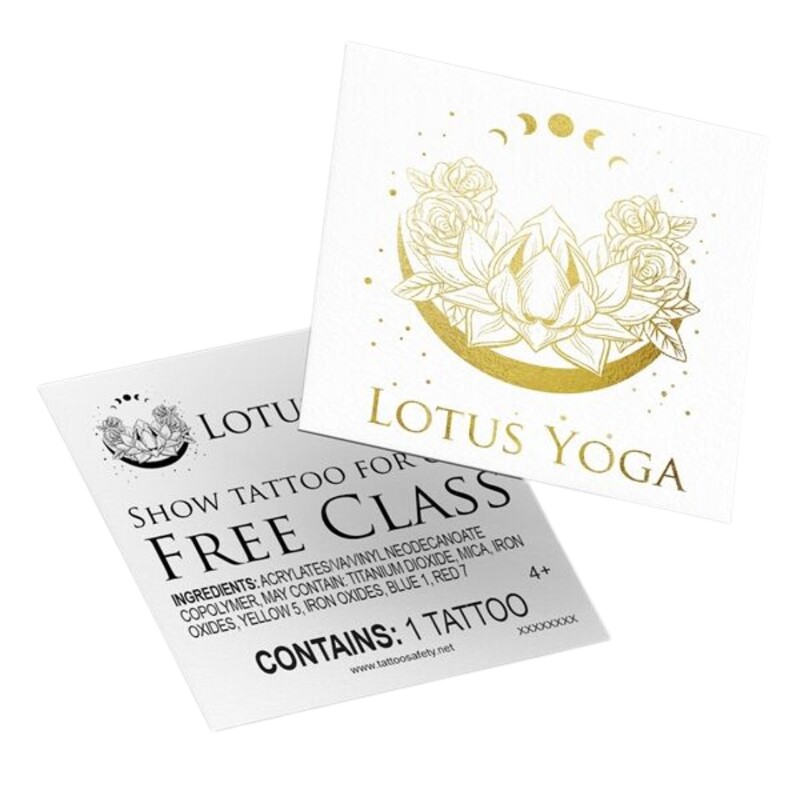 Main Product Image for Custom Metallic Temporary Tattoo 3" x 3"