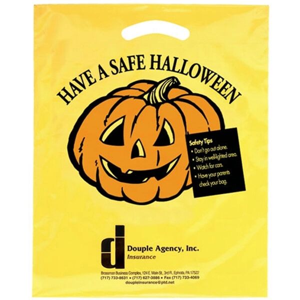 Main Product Image for Yellow Trick or Treat Plastic Die Cut-Have a Safe Halloween