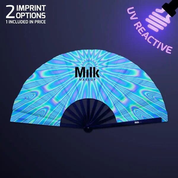 Main Product Image for Imprinted Clack Fan Glows Near Blacklight (No LED) 13"