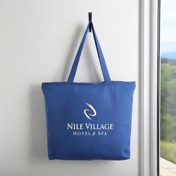Main Product Image for Custom Logo Zippered Cotton Canvas Tote 12 oz. 