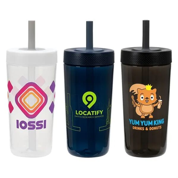 Main Product Image for Branded Havana Polypropylene Tumbler with Silicone Straw 22 Oz