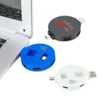Buy Branded Quad 4-Port USB-C & USB-A Hub with Recycled ABS Case