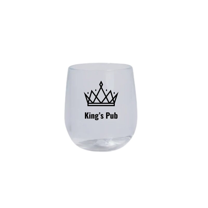 Main Product Image for Customized Crystal Clear Silicone Wine Glass 12 oz