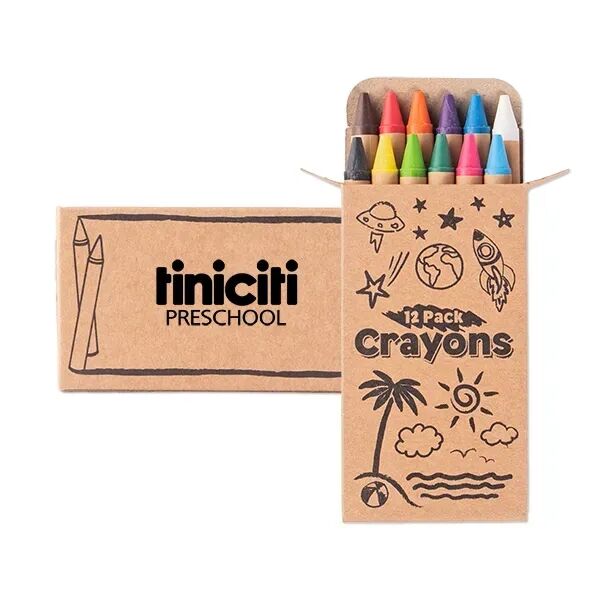 Main Product Image for Custom Printed 12 Pack Crayons Kraft Box