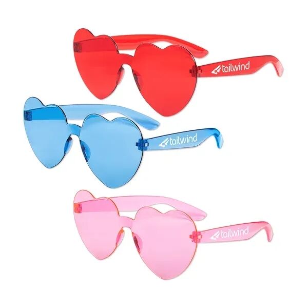 Main Product Image for Custom Printed Heart Shaped No Frame Glasses