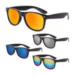 Buy Custom Printed Iconic Black Frame Mirror Lens Sunglasses