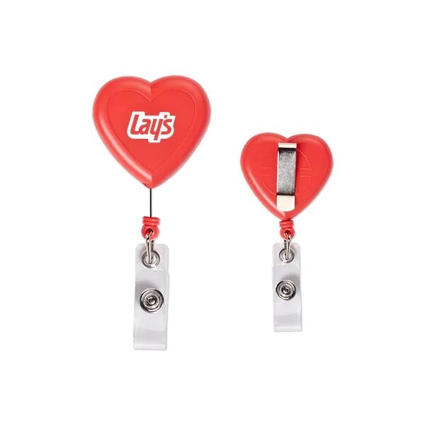 Main Product Image for Custom Printed Heart Shaped Badge Reel