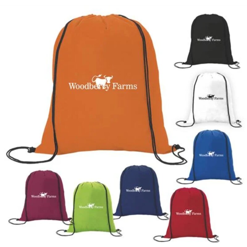 Main Product Image for Custom Printed Non-Woven Drawstring Backpack