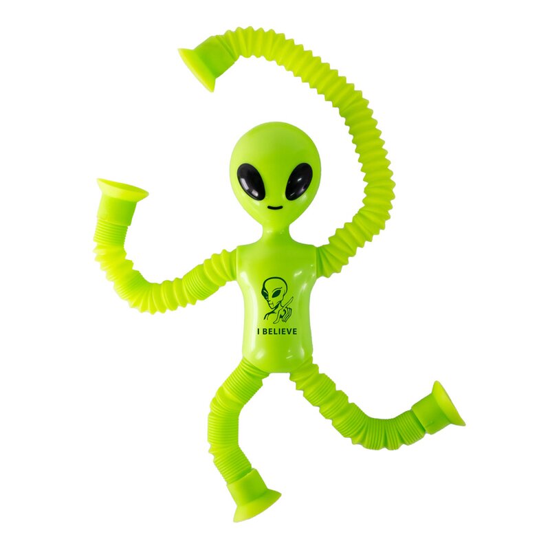 Main Product Image for Custom Printed Green Alien Bendy Man
