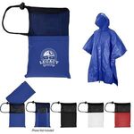 Buy Custom Printed PEVA Poncho With Drawstring Pouch