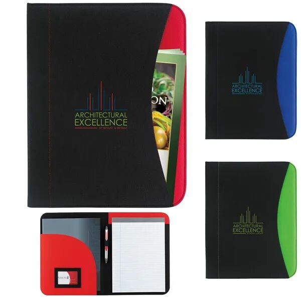 Main Product Image for Custom Printed Non-Woven Curve Padfolio