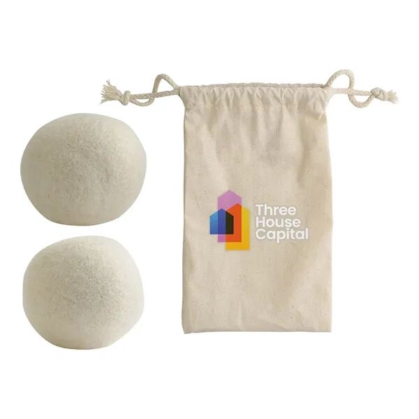 Main Product Image for Custom Toss N Dry 2-Piece Reusable Dryer Balls in Cotton Pouch