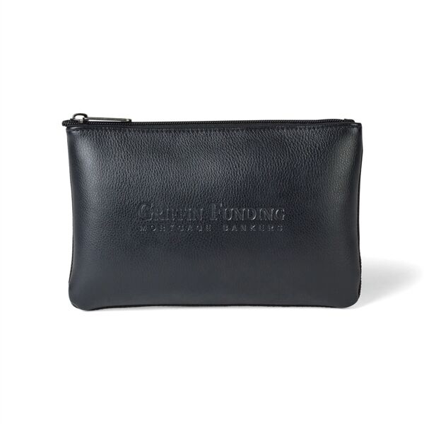Main Product Image for Custom Printed Travis & Wells(R) Leather Zippered Pouch
