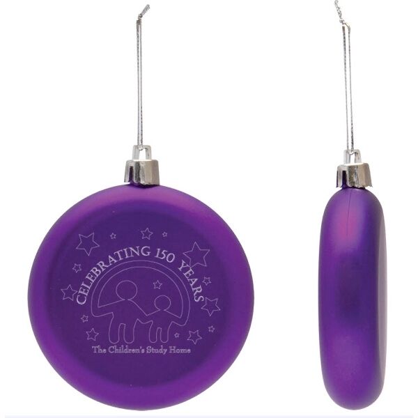Main Product Image for Custom Printed Purple Shatterproof Ornament