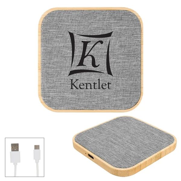 Main Product Image for Custom Printed 15W Bamboo & rPET Wireless Charger