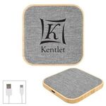 Buy Custom Printed 15W Bamboo & rPET Wireless Charger