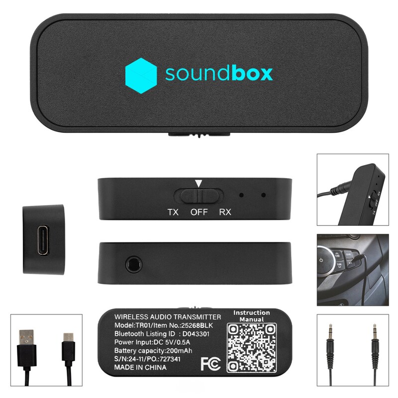 Main Product Image for Custom Printed Wireless Audio Transmitter & Receiver